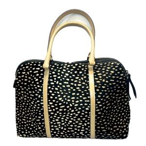 Asia Bellucci Italian Patent Leather Printed Cow Hair, 10”x14” Tote